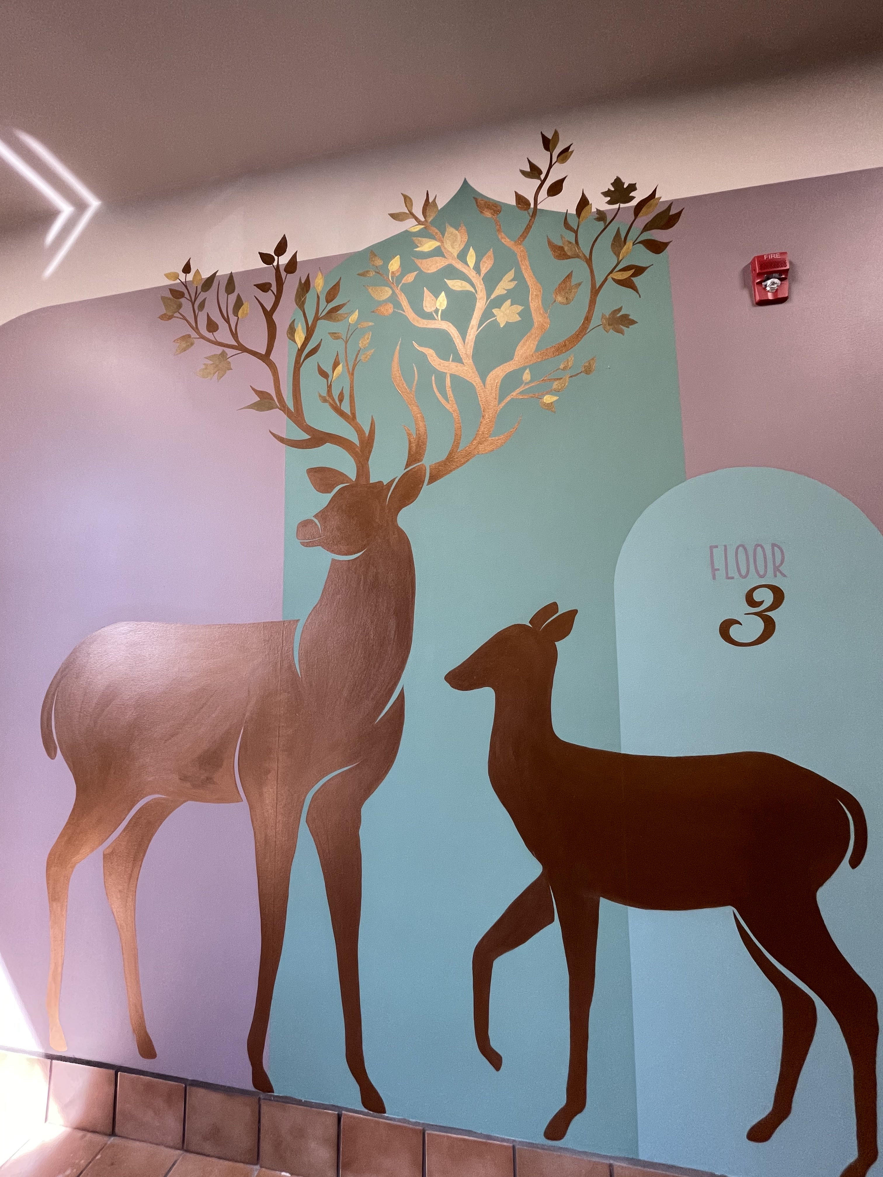 Grand Apartments mural section.
